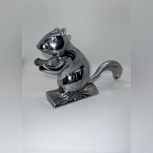 Vintage Davy Crackit Decorative Squirrel Chrome Nutcracker Tool. New In Box